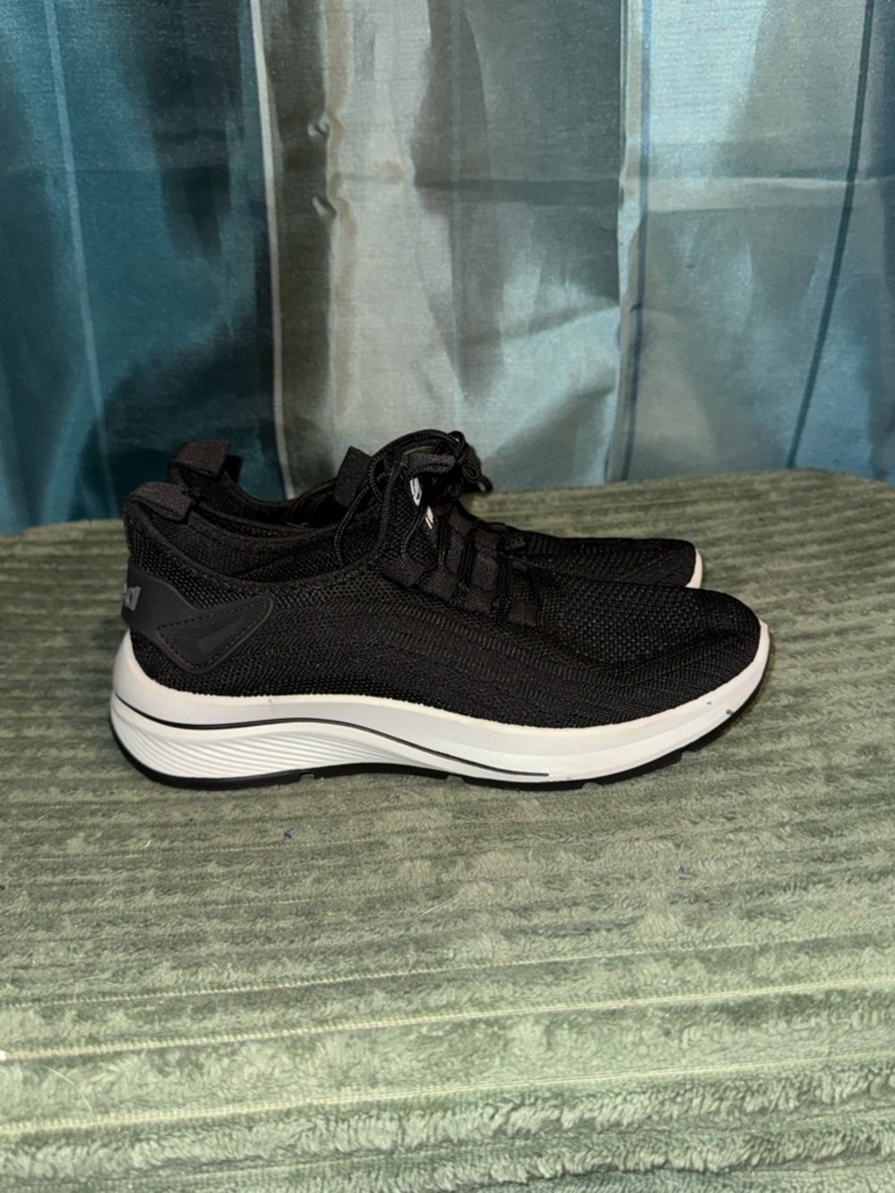 Ecco Black and White Knit Sneakers